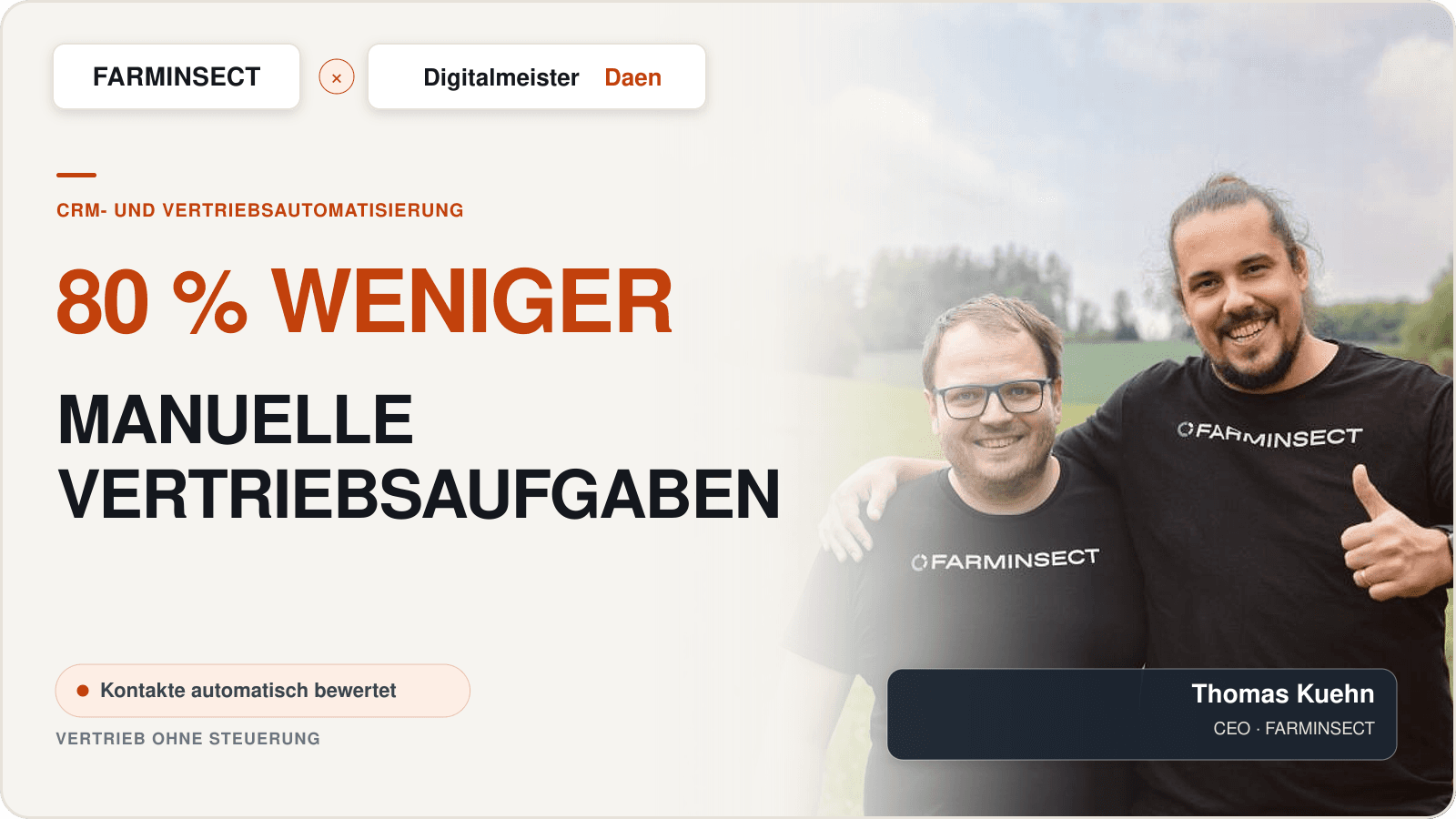 FarmInsect: 80 % weniger manuelle Vertriebsaufgaben – erfolgreiches Projekt von Digitalmeister Daen