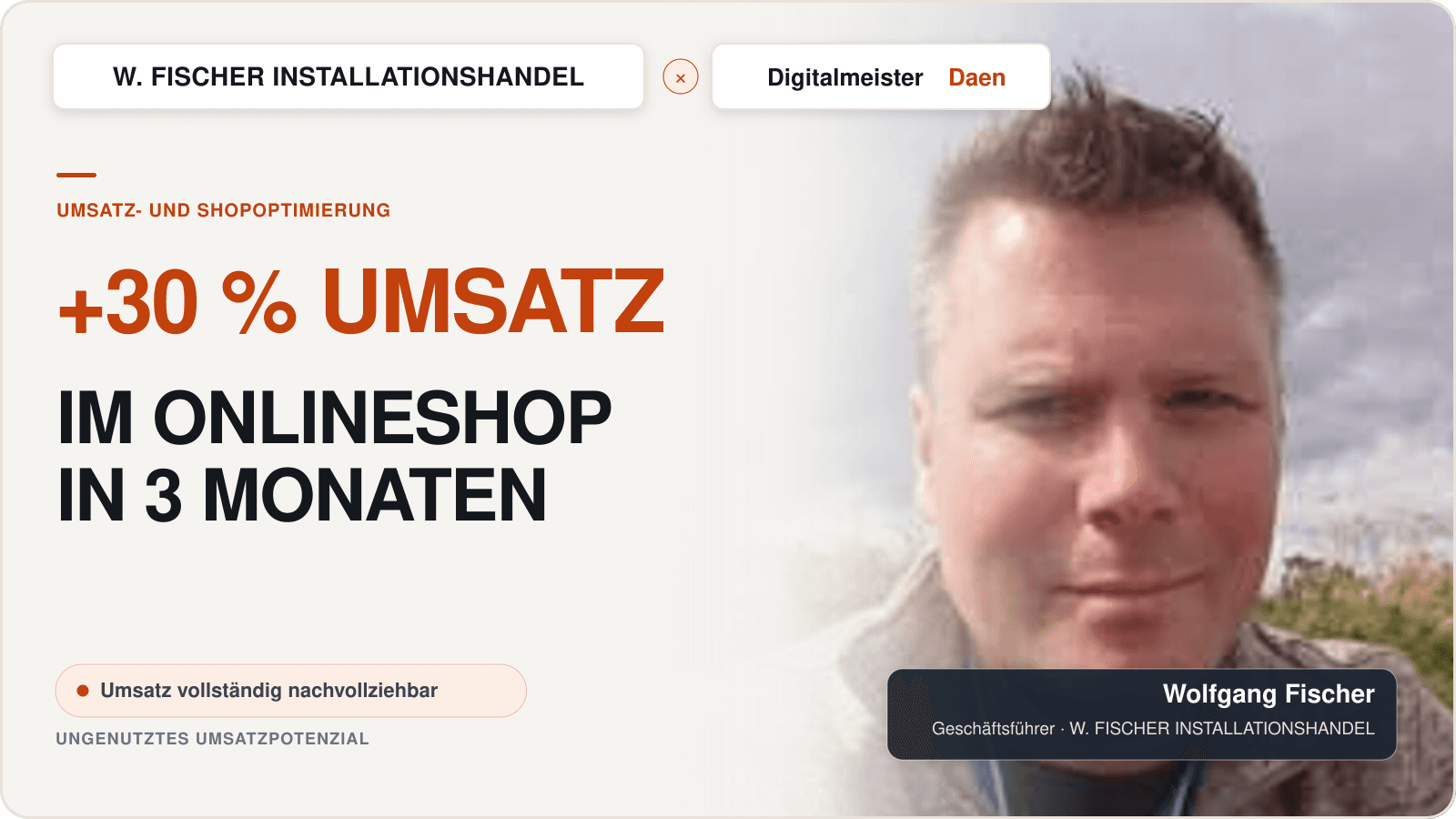 W. Fischer Installationshandel: 30 % mehr Onlineshop-Umsatz innerhalb von drei Monaten – erfolgreiches Projekt von Digitalmeister Daen