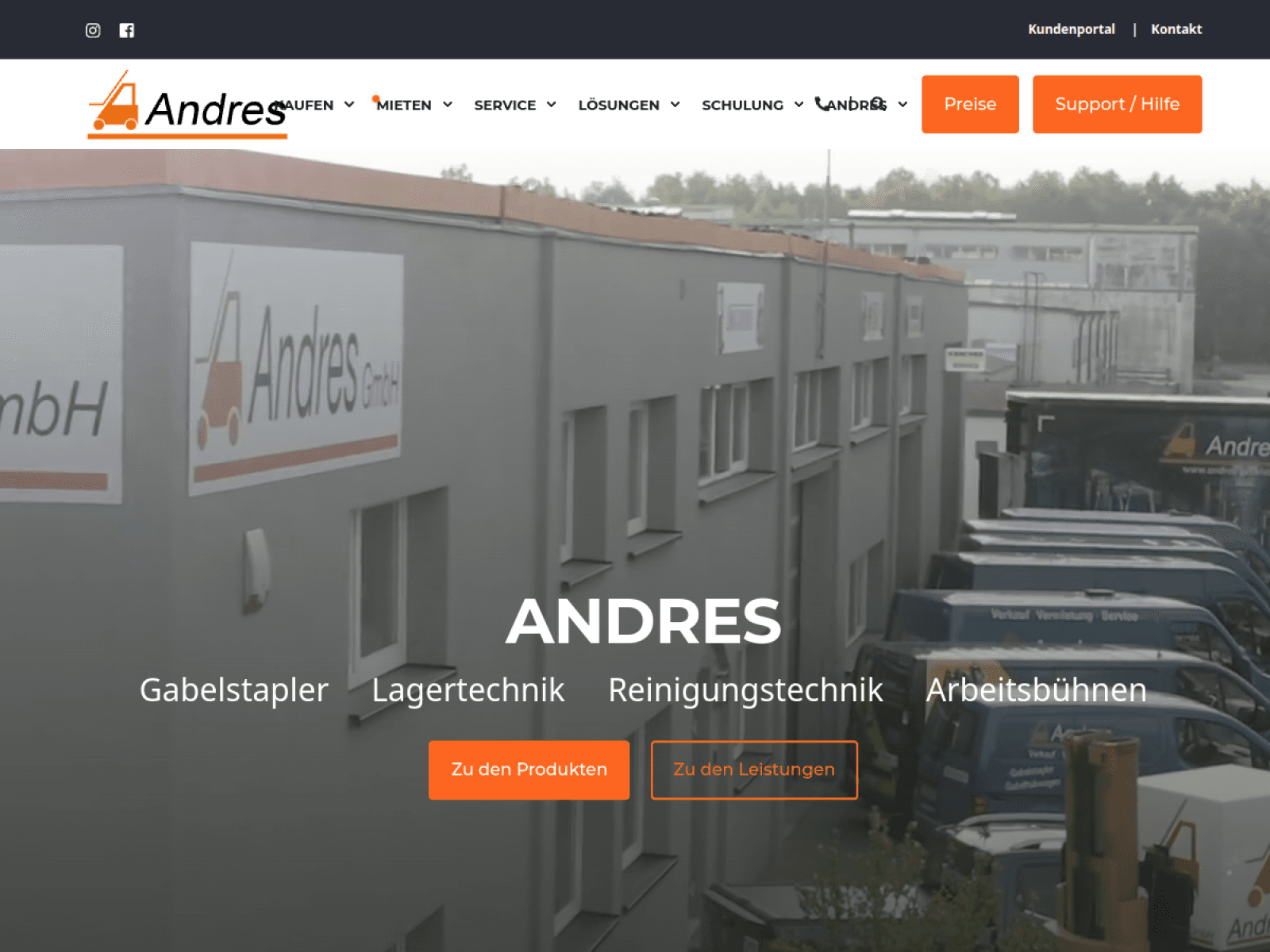Website Andres Gabelstapler