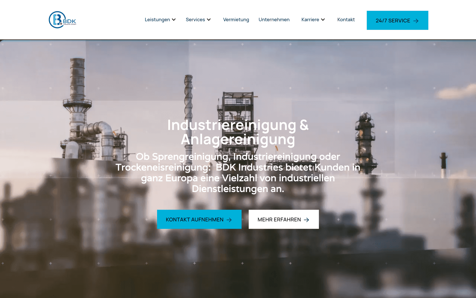 Website BDK Industrie